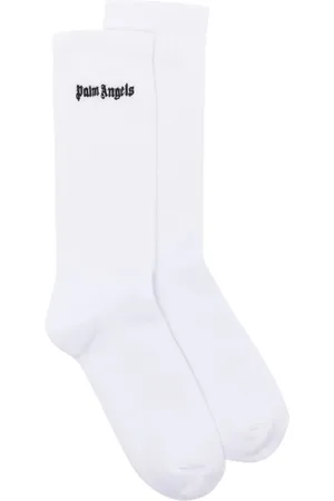 Palm Angels Ribbade strumpor med broderad logotyp
