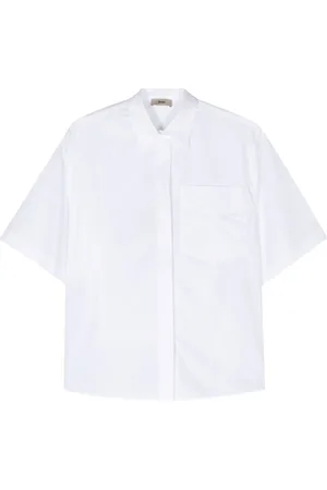HERNO Skjorta med broderad logotyp