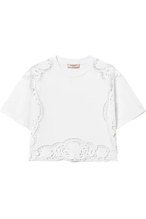 Twin-Set Blus med engelsk brodyr