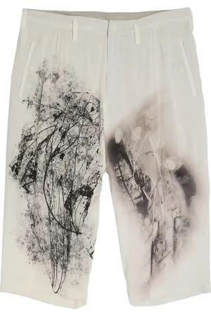 YOHJI YAMAMOTO Shorts med abstrakt tryck