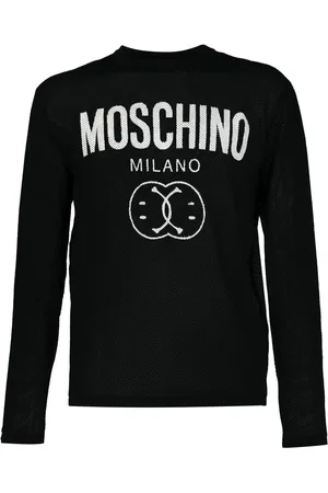 Moschino Stickad bomullströja med logotyp