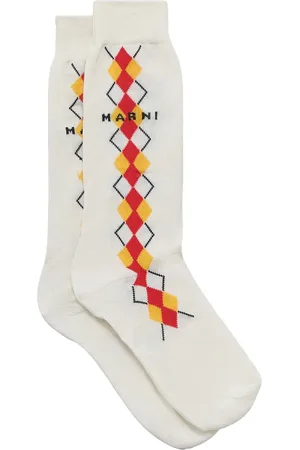 Marni Intarsiastickade strumpor med logotyp