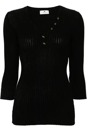 Elisabetta Franchi Ribbstickad tröja