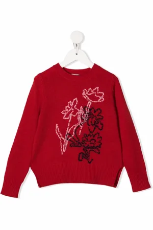 Il gufo Tröja med blomsterbrodyr