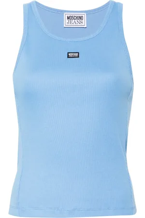 Moschino Ribbat linne med logotyp