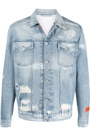 Heron Preston Jeansjacka med slitning