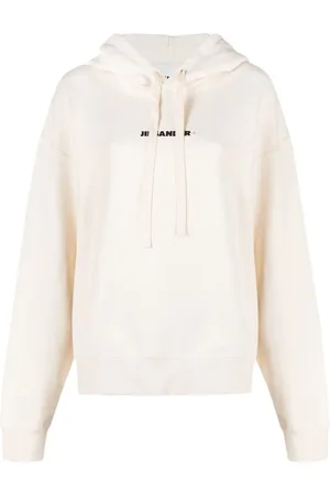 Jil Sander Hoodie med logotyp