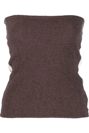 Woolrich X Daniëlle Cathari stickad axelbandslös topp