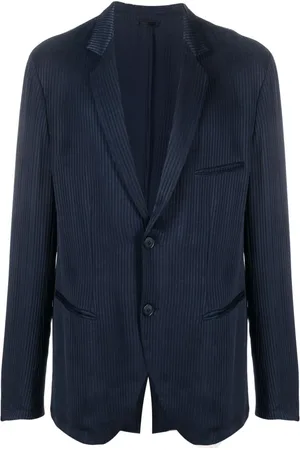 Giorgio Armani Randig enkelknäppt blazer