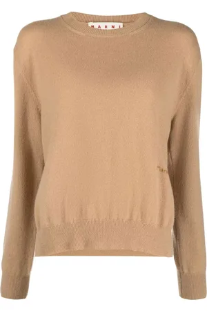 Marni Kashmirtröja med broderad logotyp