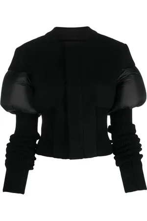 Rick Owens Ribbstickad jacka med vadderad panel