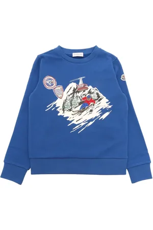 Moncler Mönstrad sweatshirt med brodyr