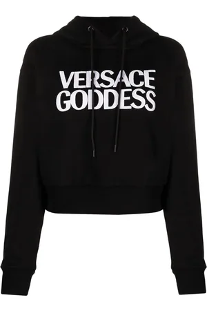 VERSACE Goddess huvtröja med logotyp