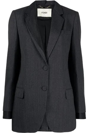 Fendi Kritstrecksrandig blazer