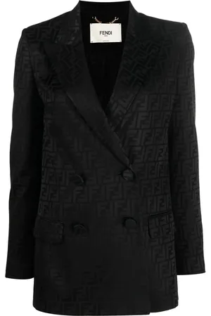 Fendi FF dubbelknäppt blazer med monogram
