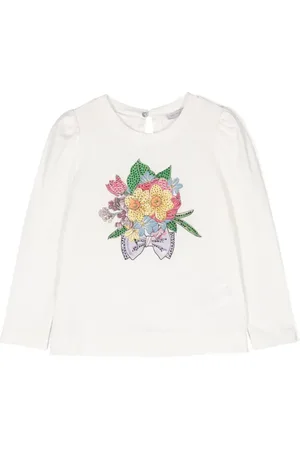 MONNALISA Skjorta med blomsterbrodyr