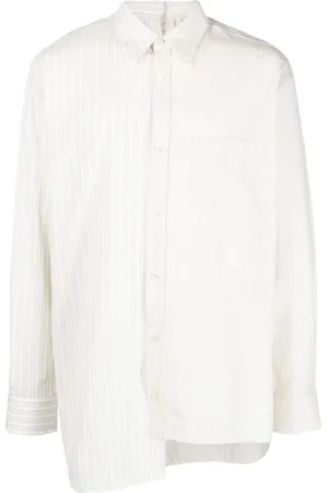 Lanvin Randig skjorta med asymmetrisk fåll