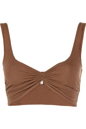 MANURI ärmlös draperad croptop