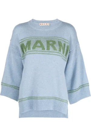 Marni Ulltröja med intarsiastickad logotyp