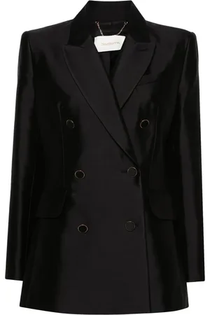 ZIMMERMANN Luminosity rutig dubbelknäppt blazer
