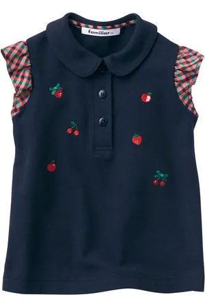 Familiar Pikétröja med broderad frukt