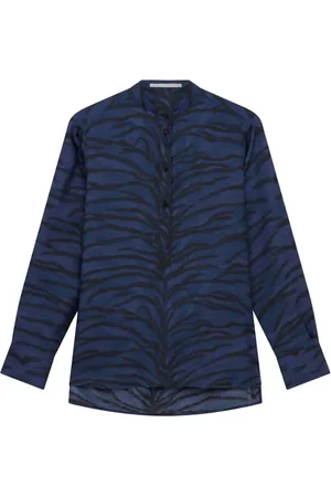 Stella McCartney Tigermönstrad sidenskjorta