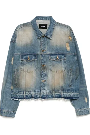 We11 Done Jeansjacka med slitning