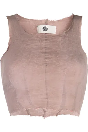 MARC LE BIHAN Lya croptop med rundad hals