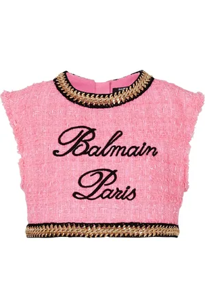 Balmain Croptop med broderad logotyp