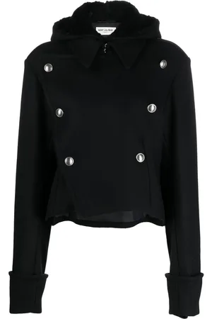 Saint Laurent Militärjacka med avtagbar huva
