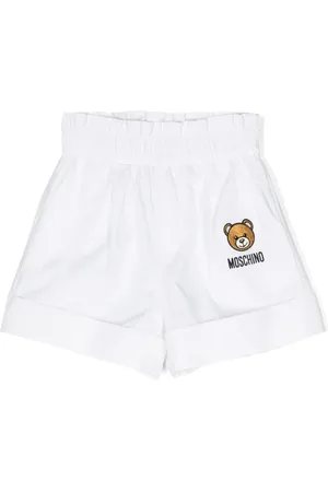 Moschino Teddy jeansshorts med märke