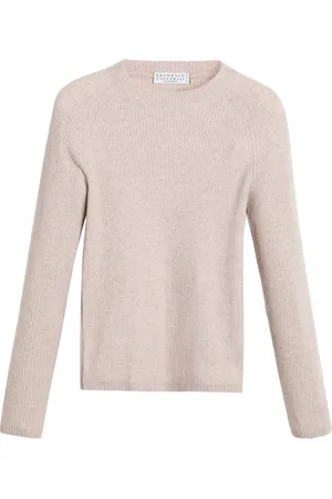 Brunello Cucinelli Ribbstickad tröja
