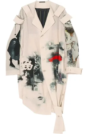 YOHJI YAMAMOTO Lång jacka med epålettdetalj