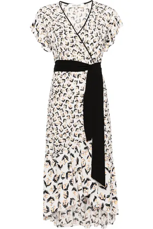Diane von Furstenberg Violla blommig omlottklänning