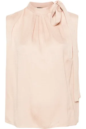 Givenchy Sidenblus med halvpolokrage