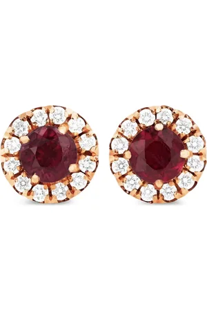Suzanne Kalan Diamantörhängen i 18K roséguld med rubin