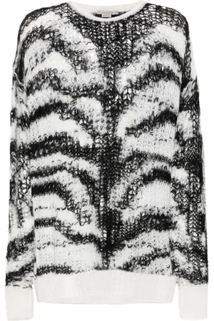 Stella McCartney Tigermönstrad glesstickad tröja