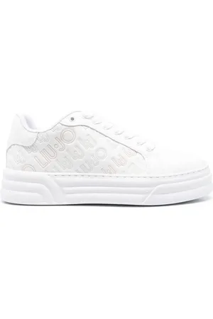 Liu Jo Lädersneakers med logotyp