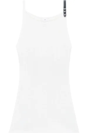Courrèges Ribbstickad klänning med logotypmärke
