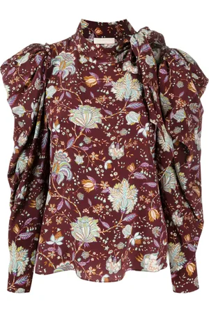ULLA JOHNSON Blommig sidenslips