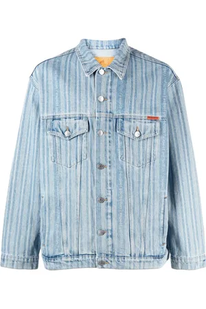 MARTINE ROSE Randig jeansjacka