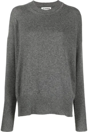 Jil Sander Kashmirtröja med rundad hals
