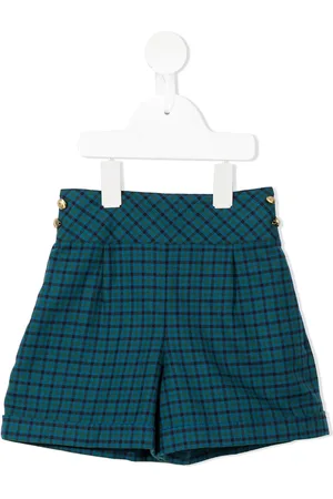 Familiar Rutiga shorts med hög midja