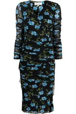 Diane von Furstenberg Blommig midiklänning