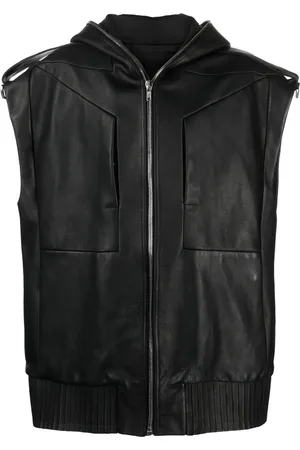 Rick Owens Lido ärmlös skinnjacka
