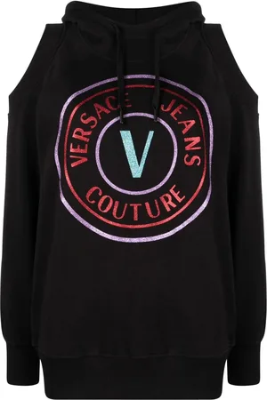 VERSACE Hoodie med logotyp