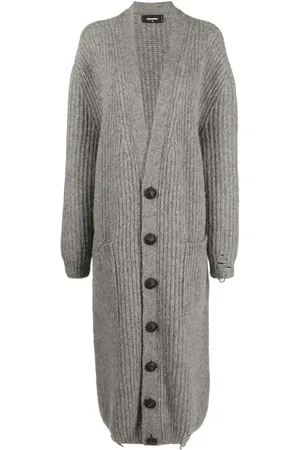 Dsquared2 Ribbad kofta med knäppning