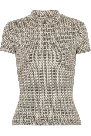 Balmain Stickad topp med monogram