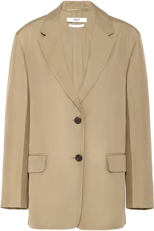 Prada Enkelknäppt sidenblazer