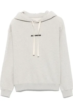 Jil Sander Hoodie med logotyp